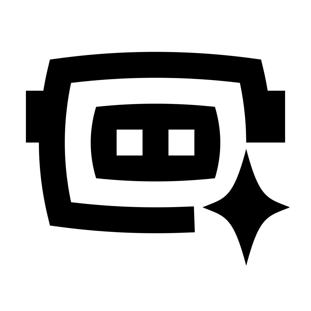 material sharp style robot icon