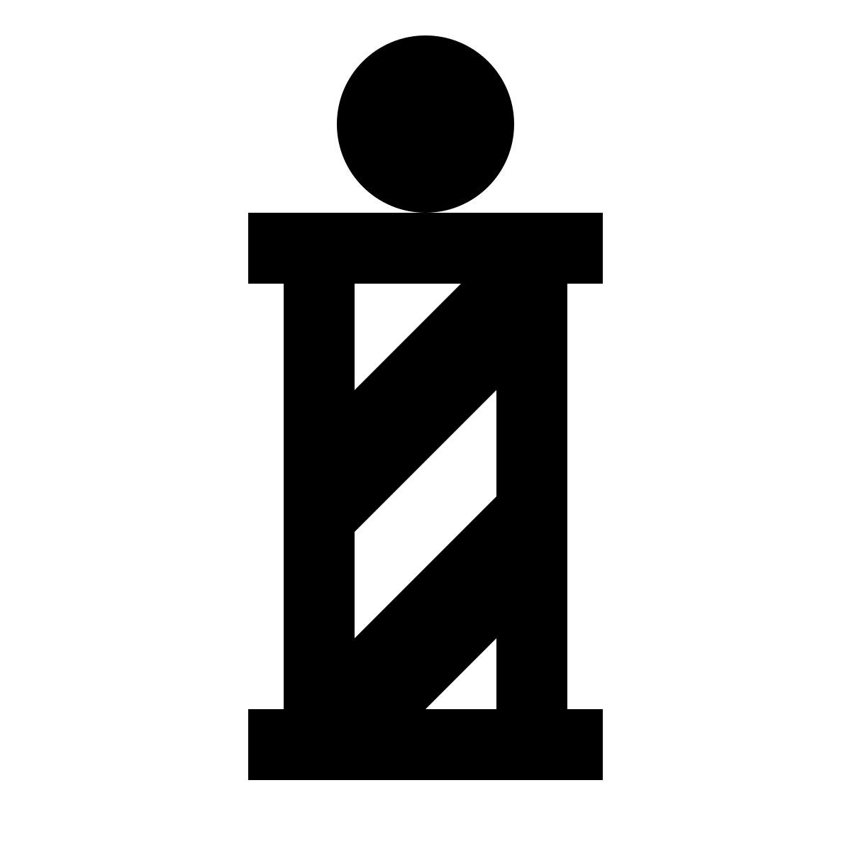 material sharp style barber icon