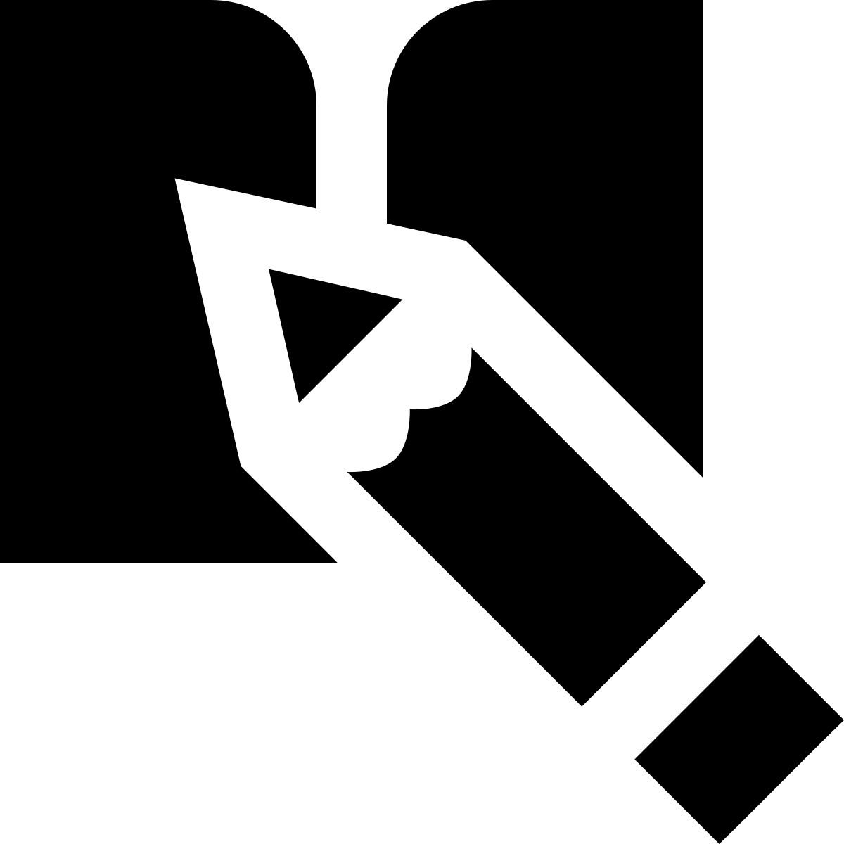 material sharp style 书本和铅笔 icon