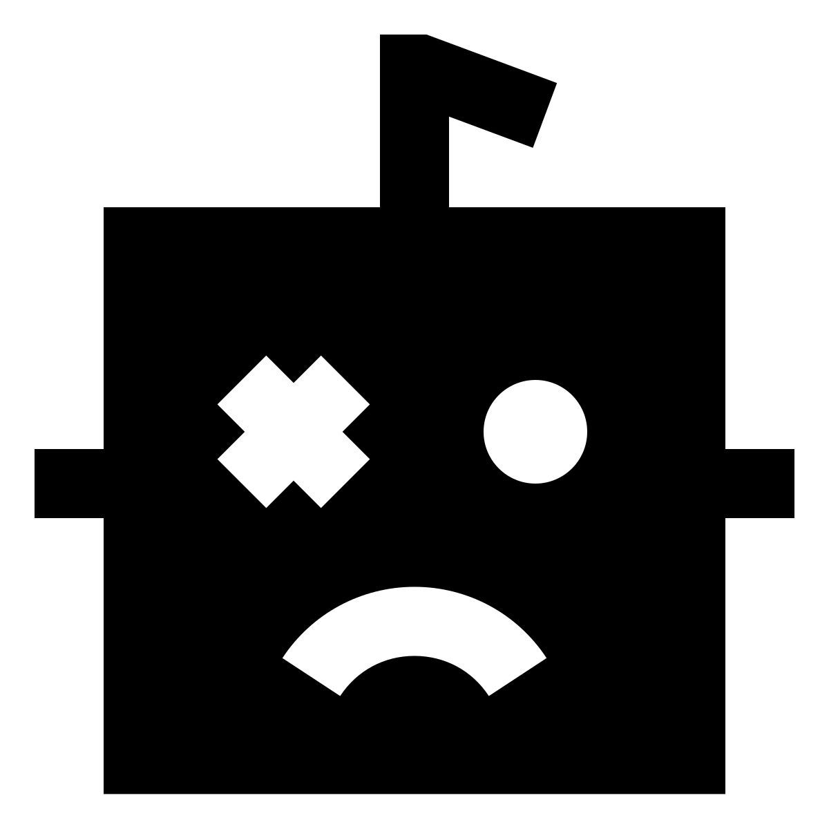 material sharp style broken robot icon