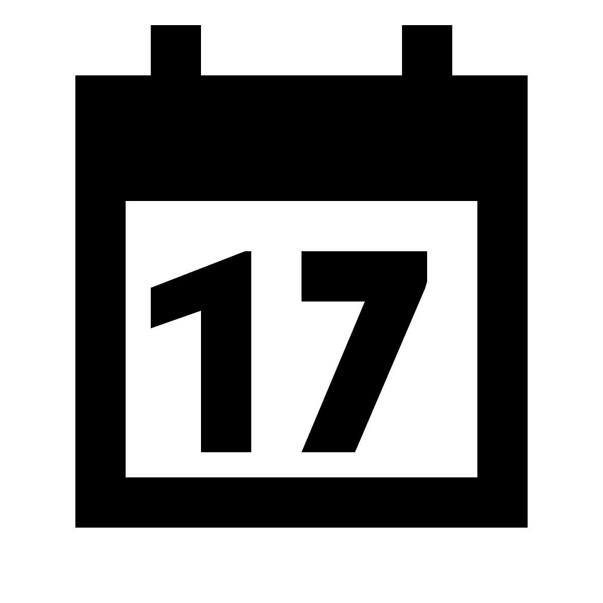 material sharp style 日历17 icon