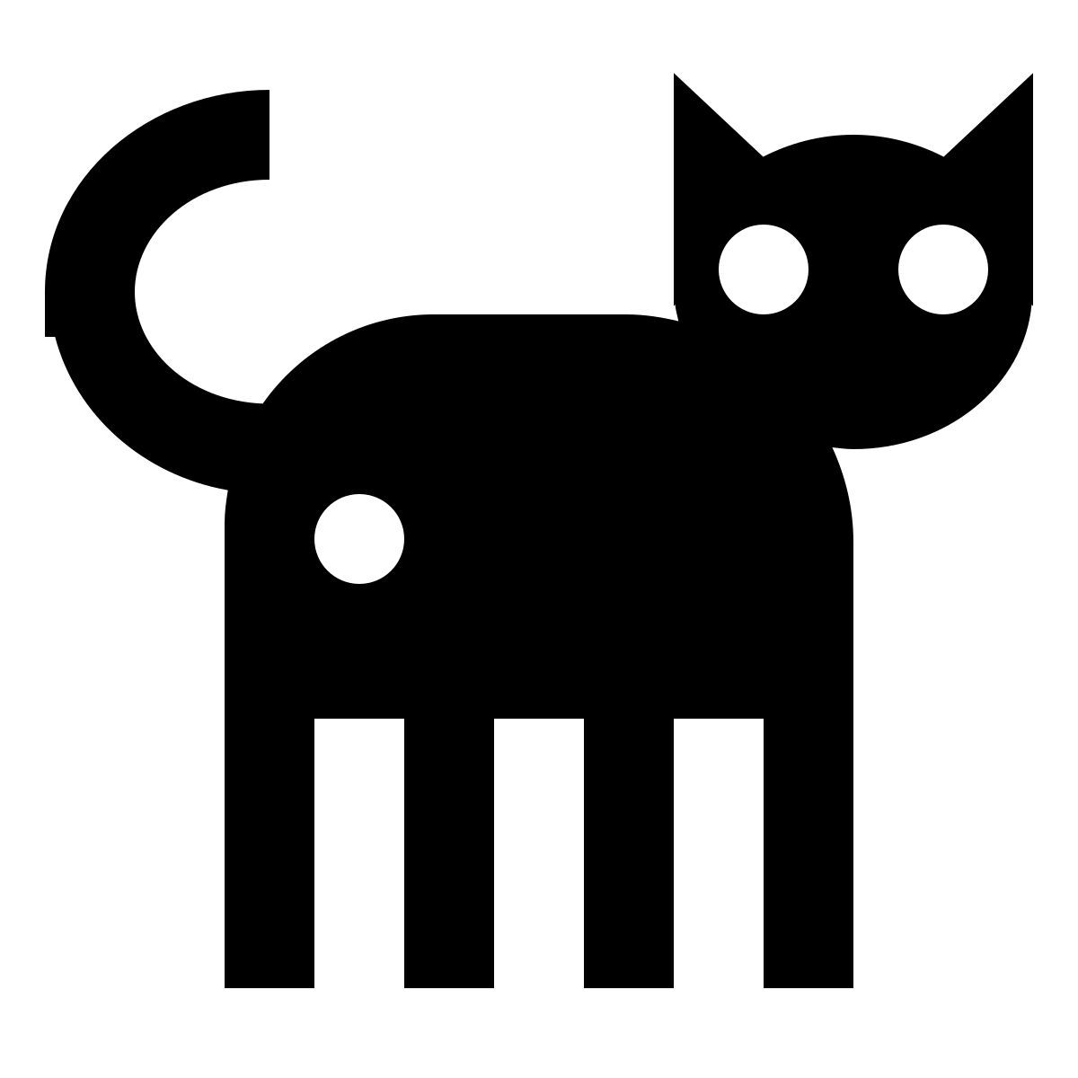 material sharp style cat butt icon