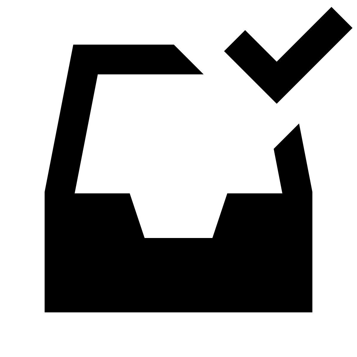 material sharp style check inbox icon