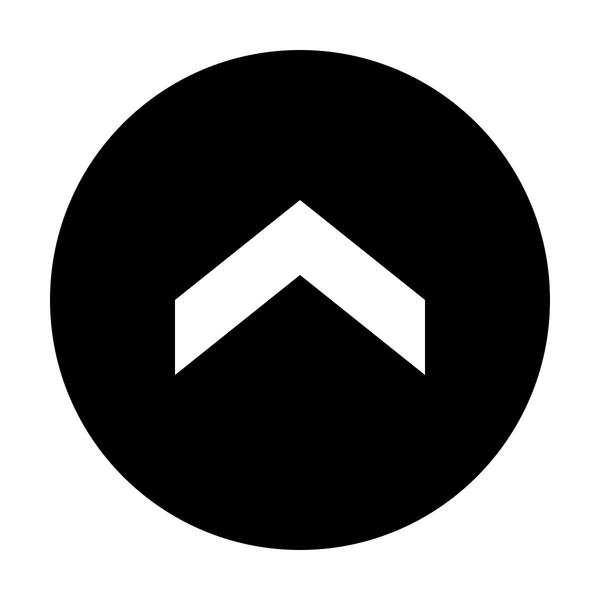 material sharp style chevron arriba en círculo icon