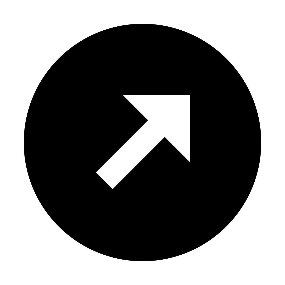 material sharp style circled up right icon