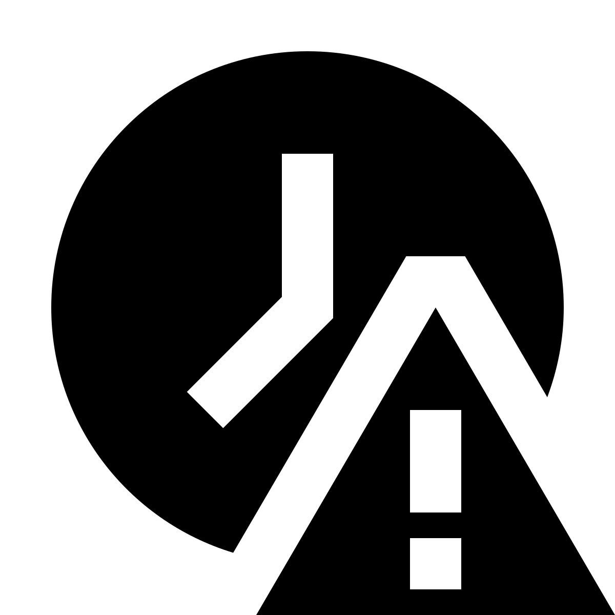 material sharp style clock alert icon