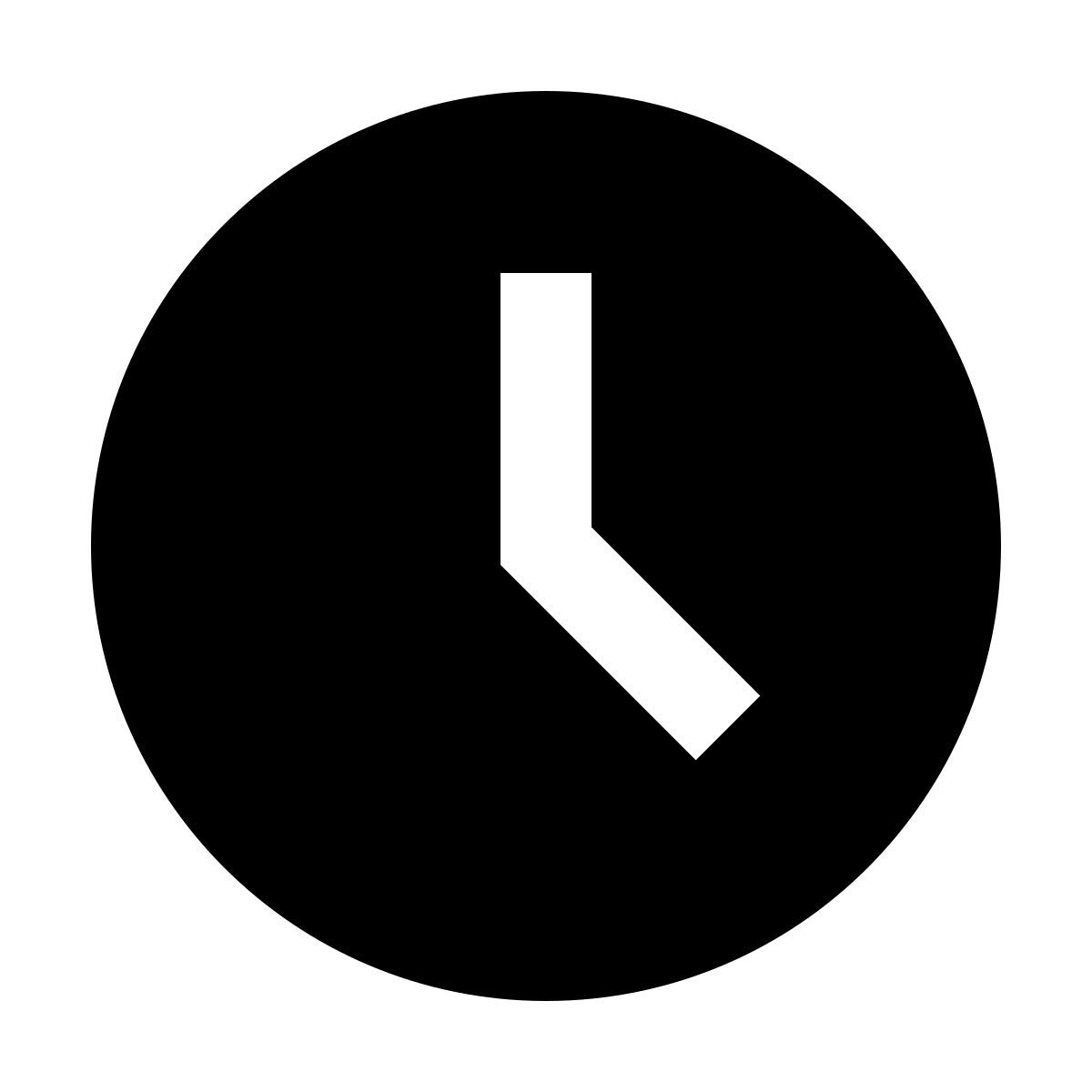 material sharp style clock icon