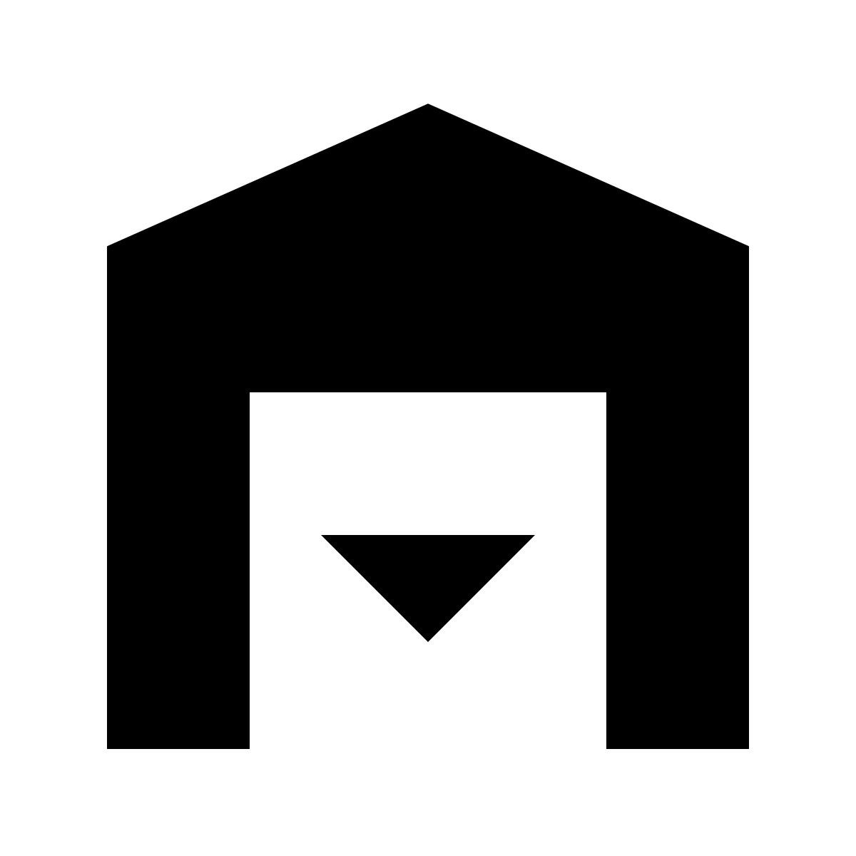 material sharp style close garage door icon