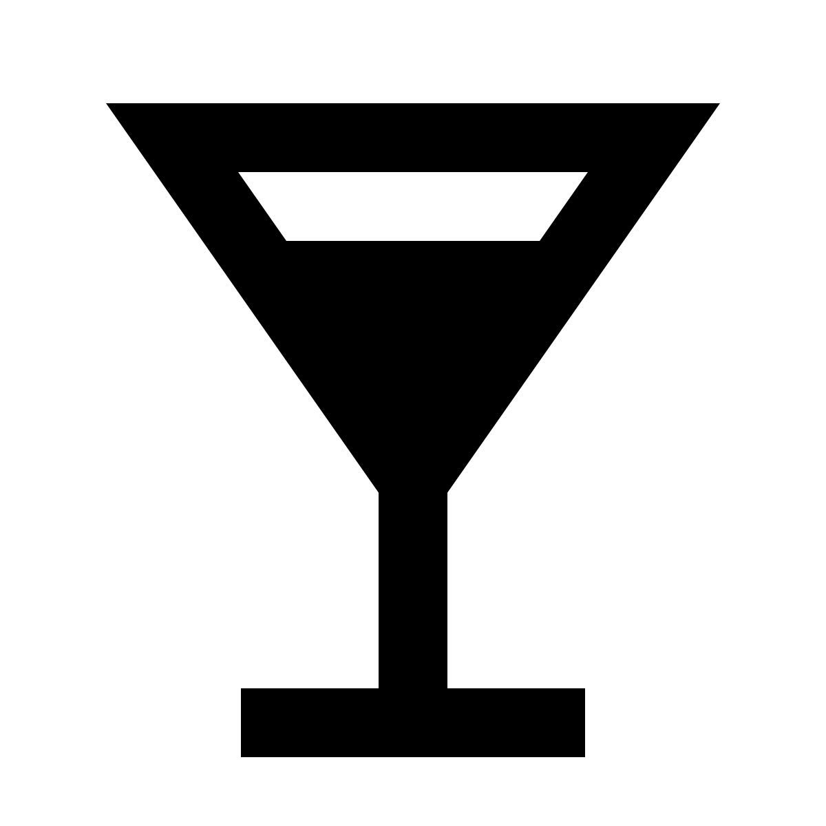 material sharp style cóctel icon