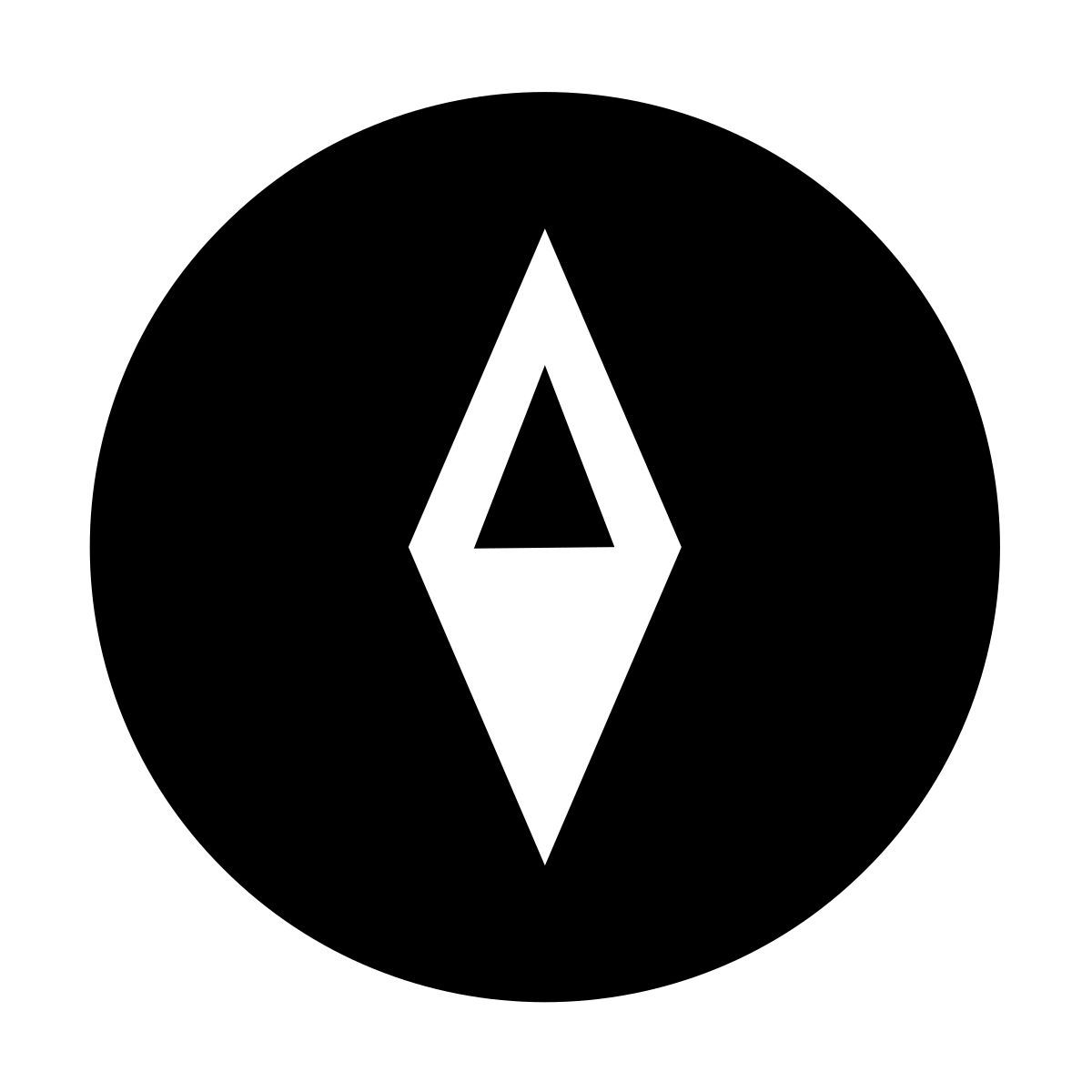 material sharp style boussole sud icon