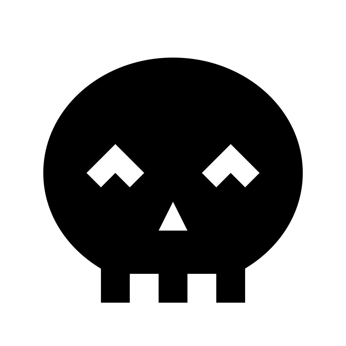 material sharp style cute skull icon