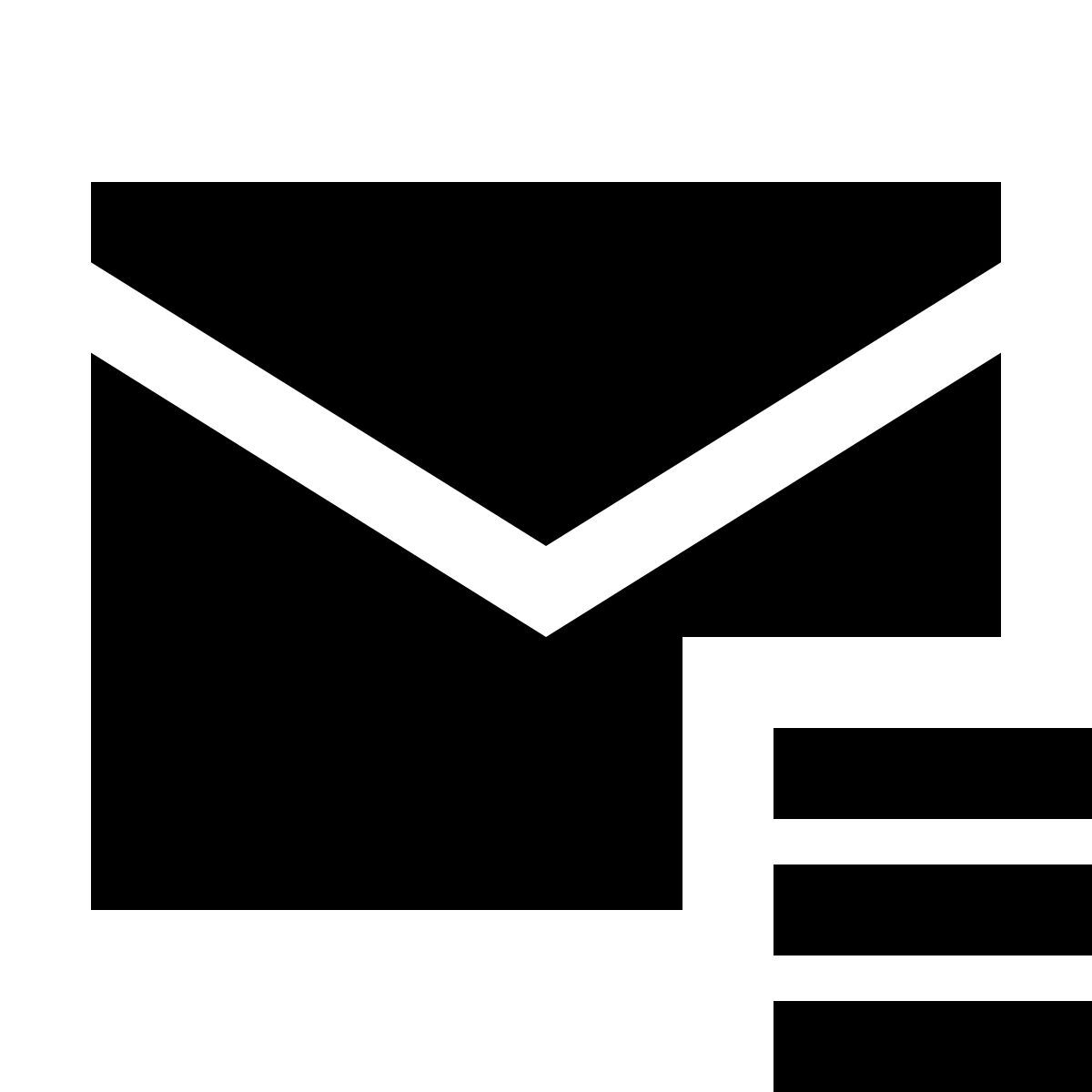 material sharp style database mail icon