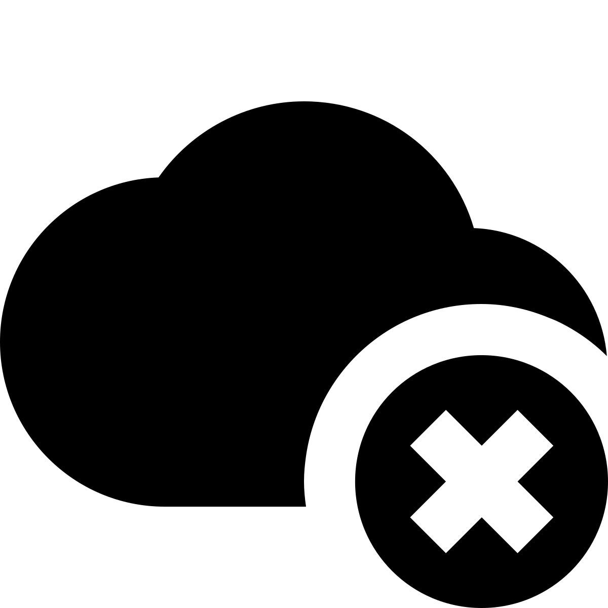 material sharp style elimina dal cloud icon