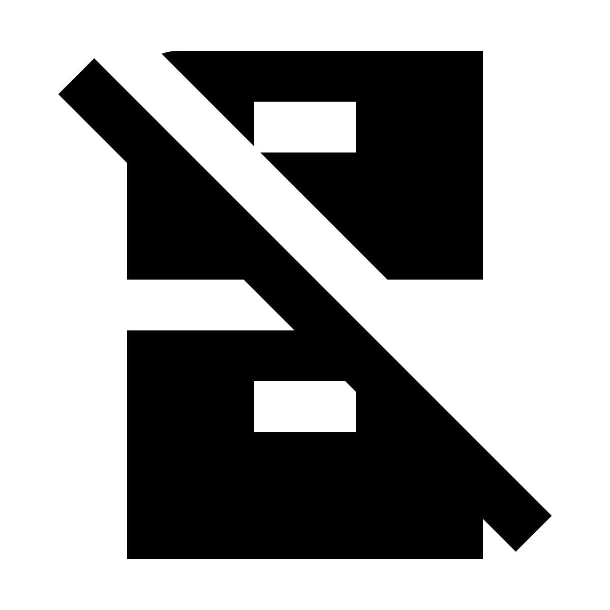 material sharp style do not stack icon