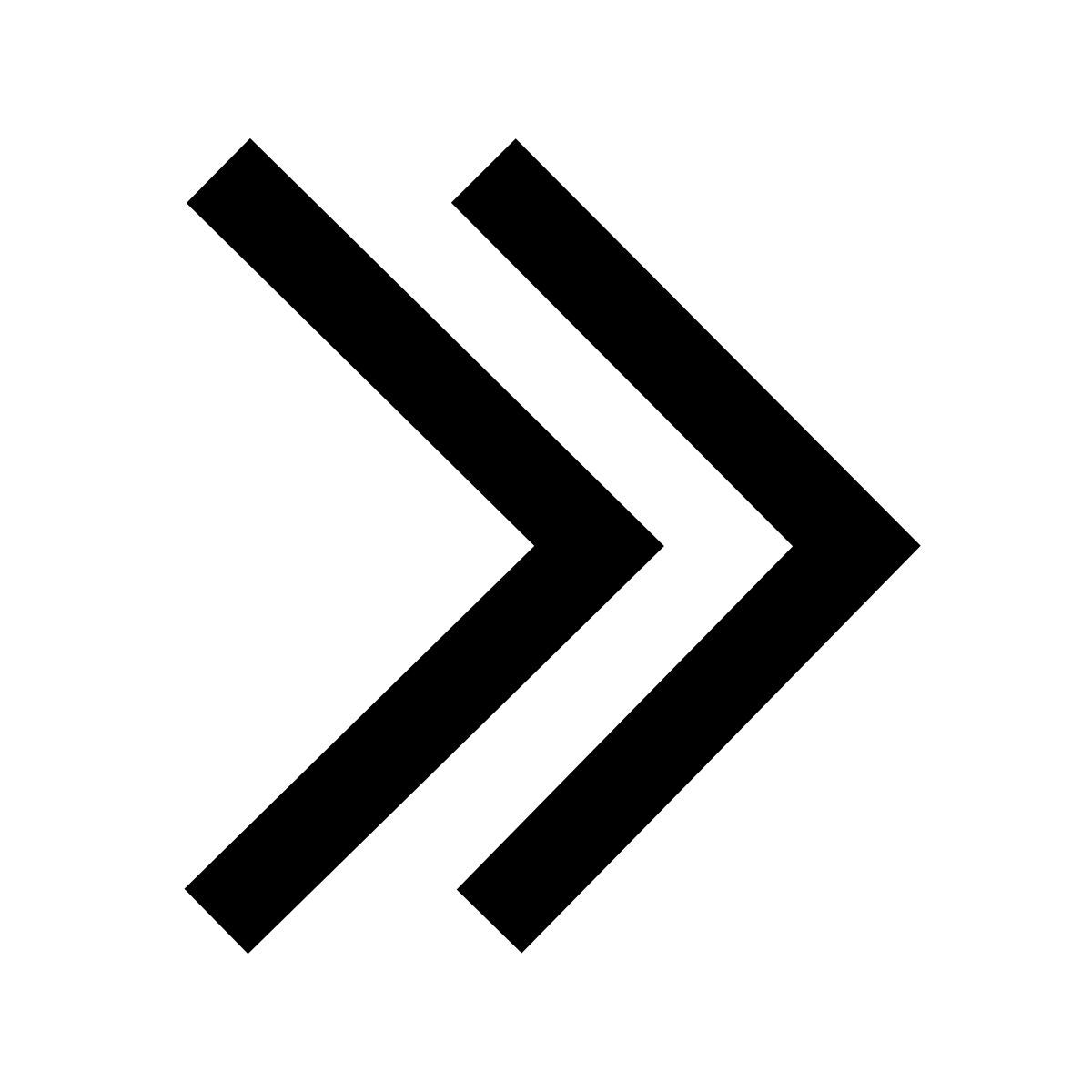 material sharp style doble derecha icon