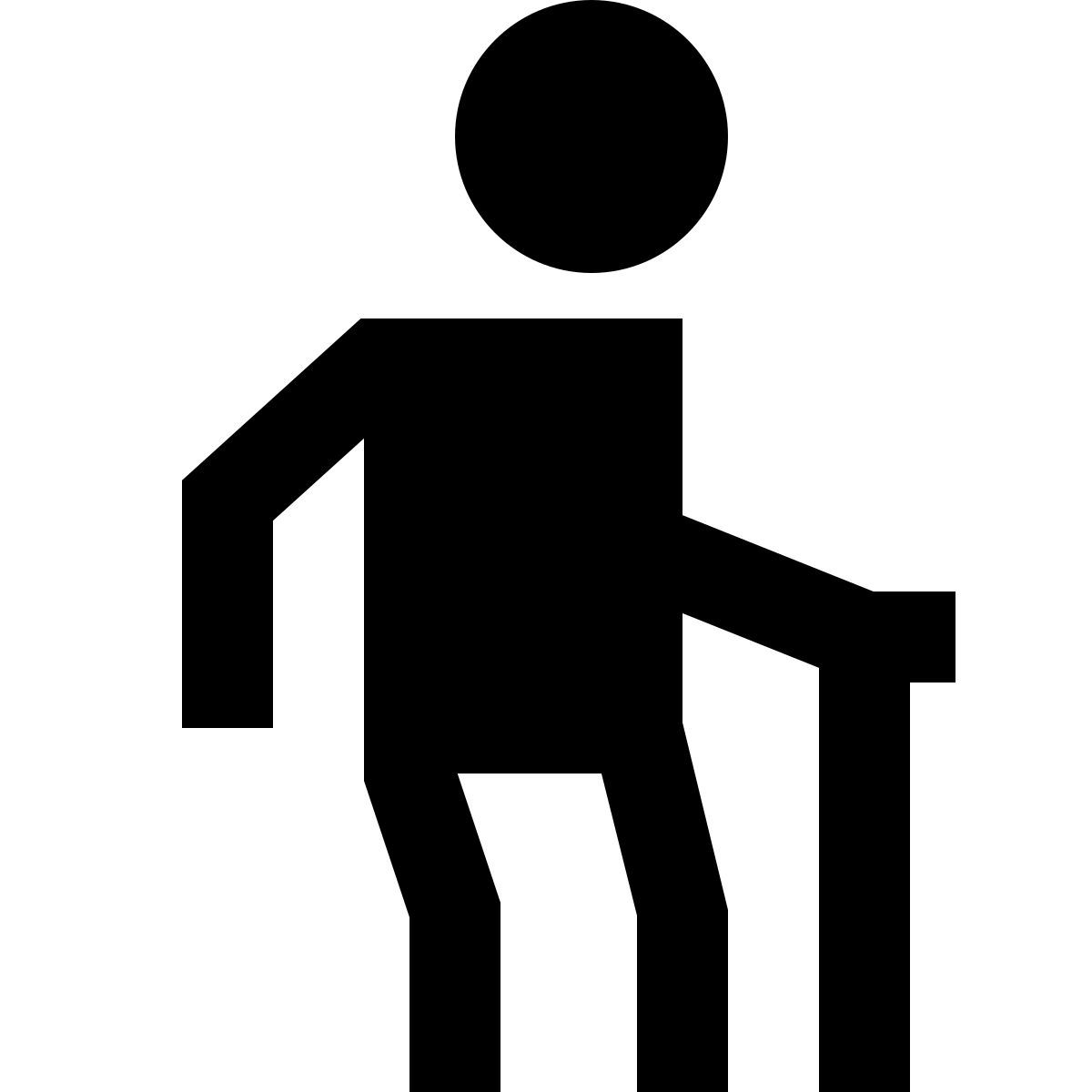 material sharp style ältere person icon