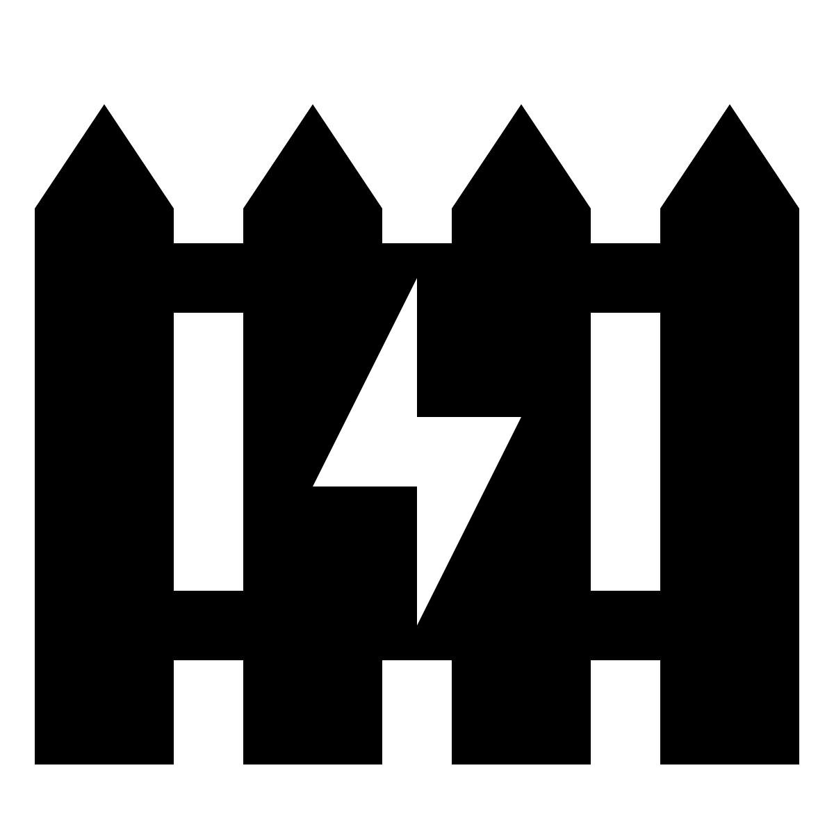 material sharp style elektrozaun icon
