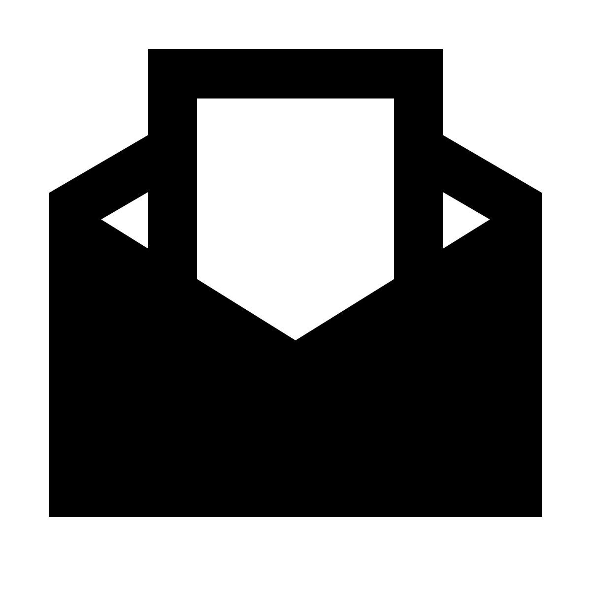 material sharp style email open icon