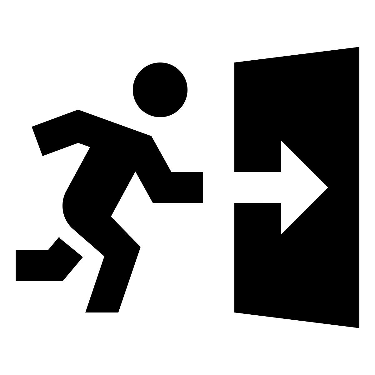 material sharp style exit icon