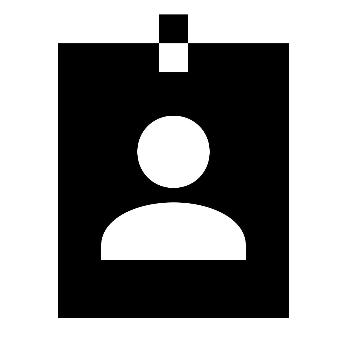 material sharp style tarjeta de empleado icon