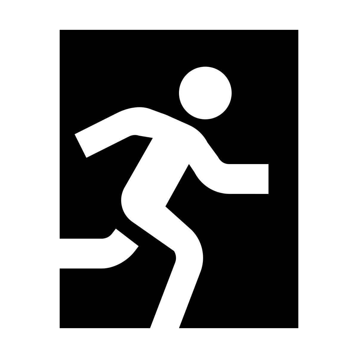 material sharp style exit sign icon