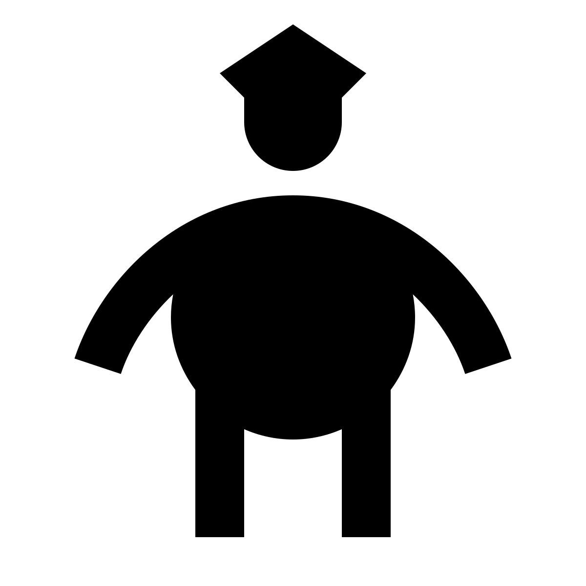 material sharp style fat cop icon