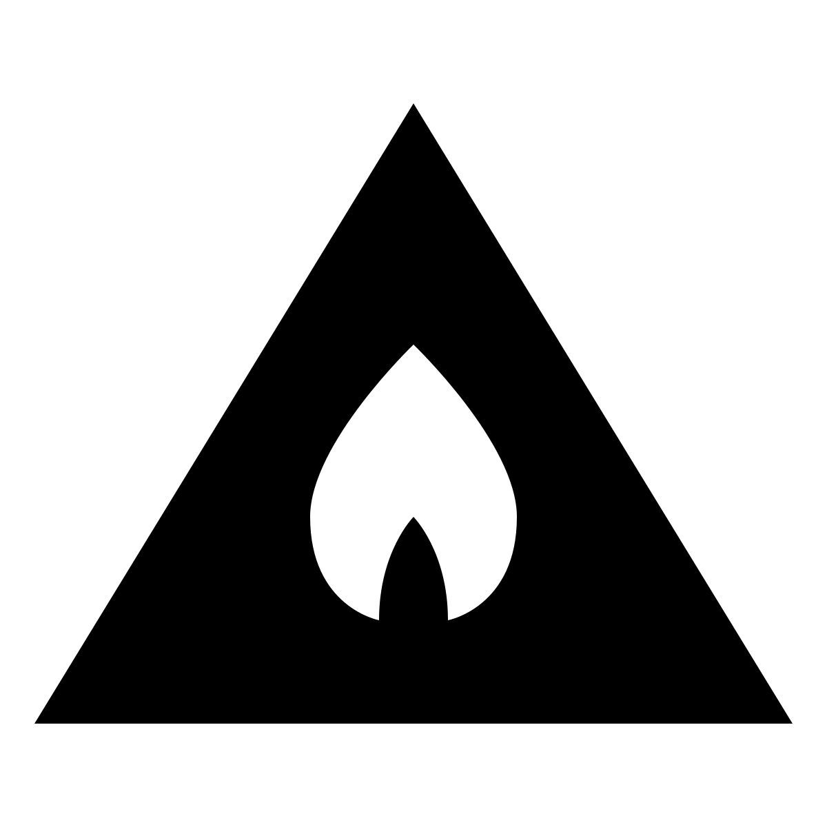 material sharp style peligro de incendio icon