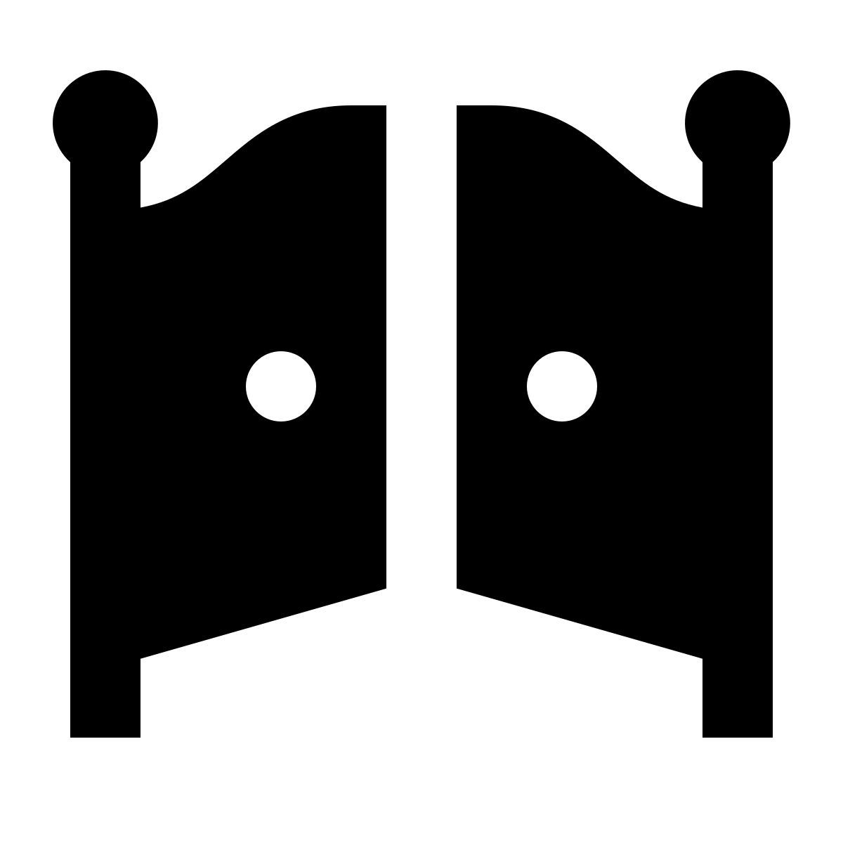 material sharp style portão aberto icon