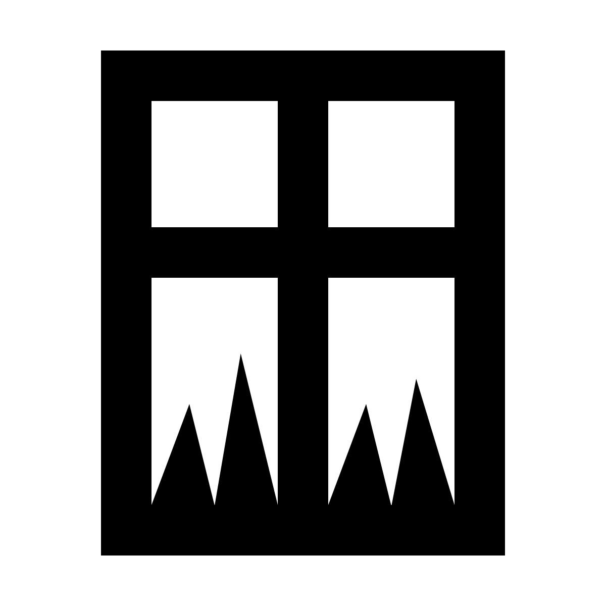 material sharp style frozen window icon