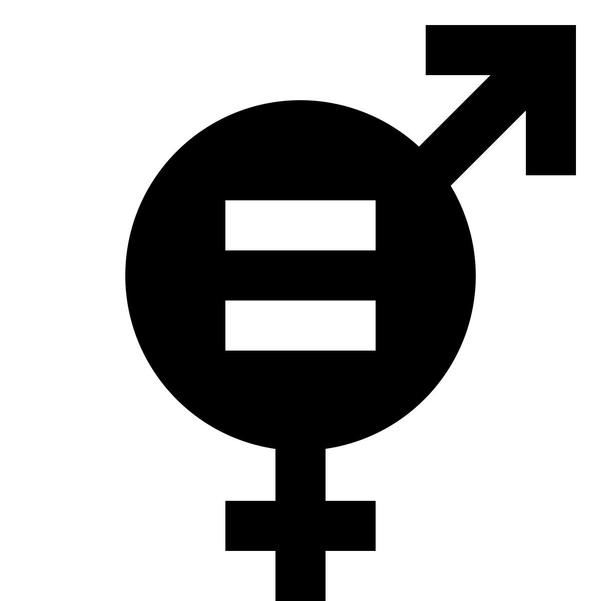material sharp style égalité des sexes icon