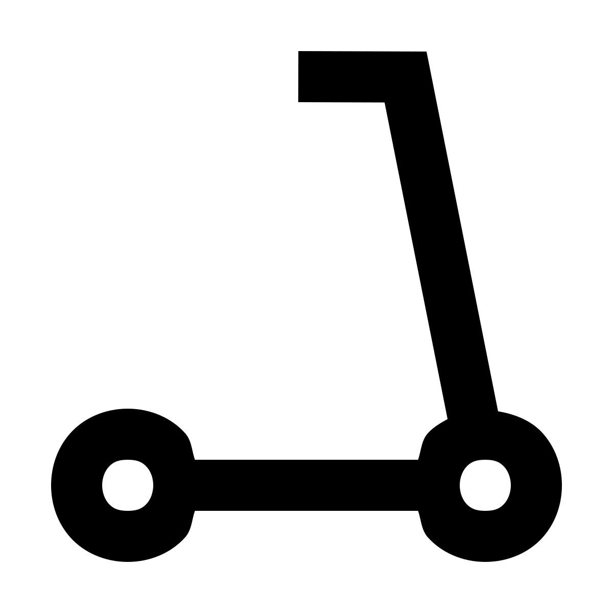 material sharp style kick scooter icon