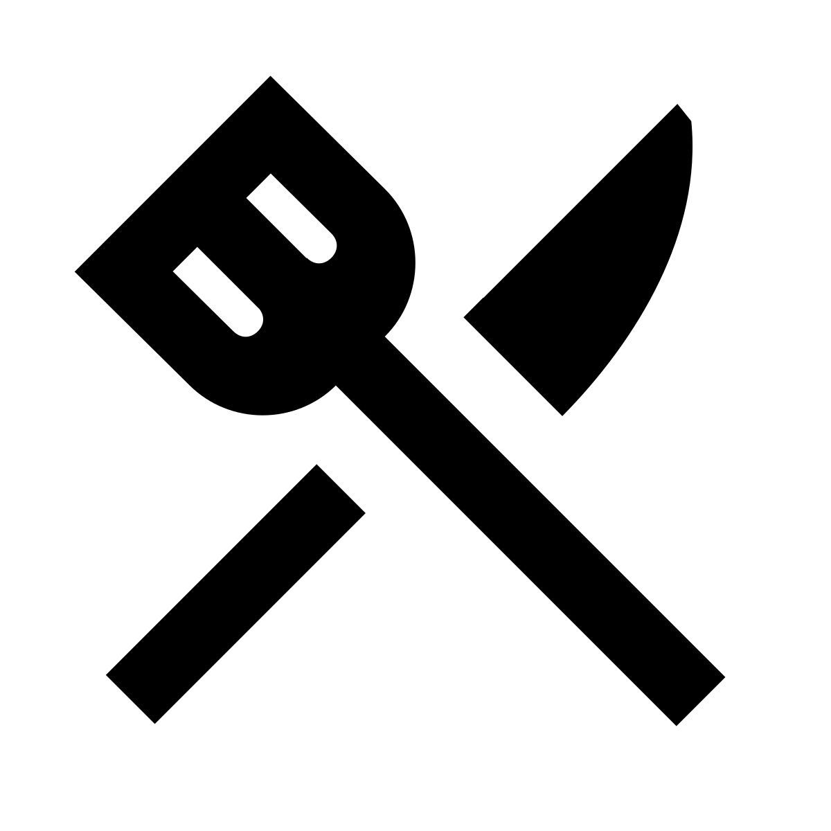 material sharp style cuchillo y spatchula icon