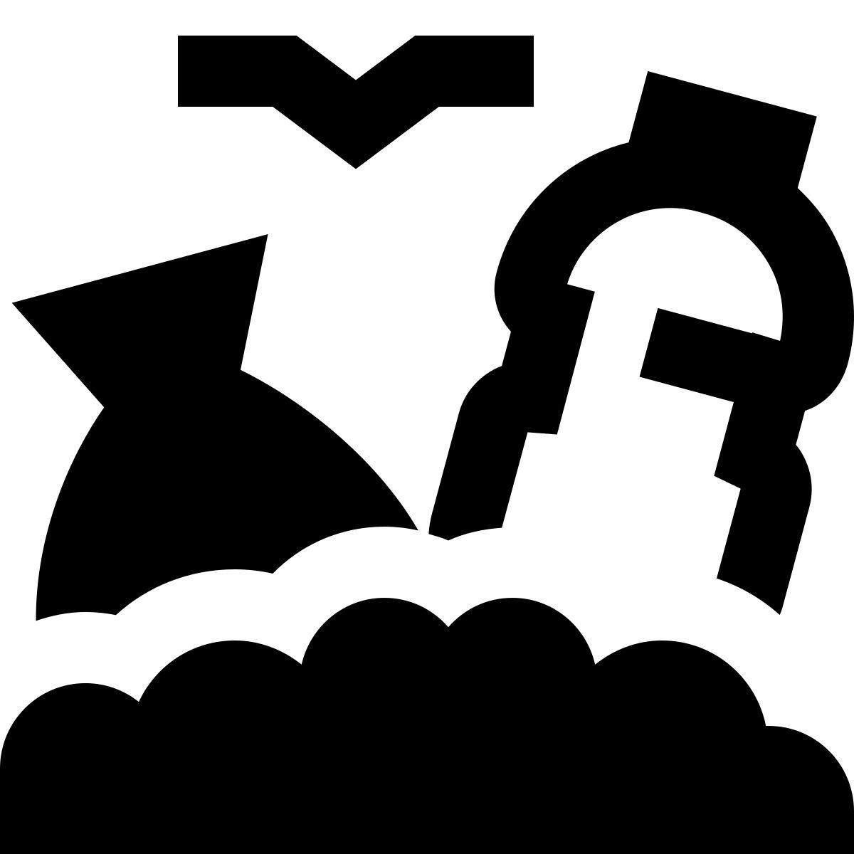 material sharp style décharge icon