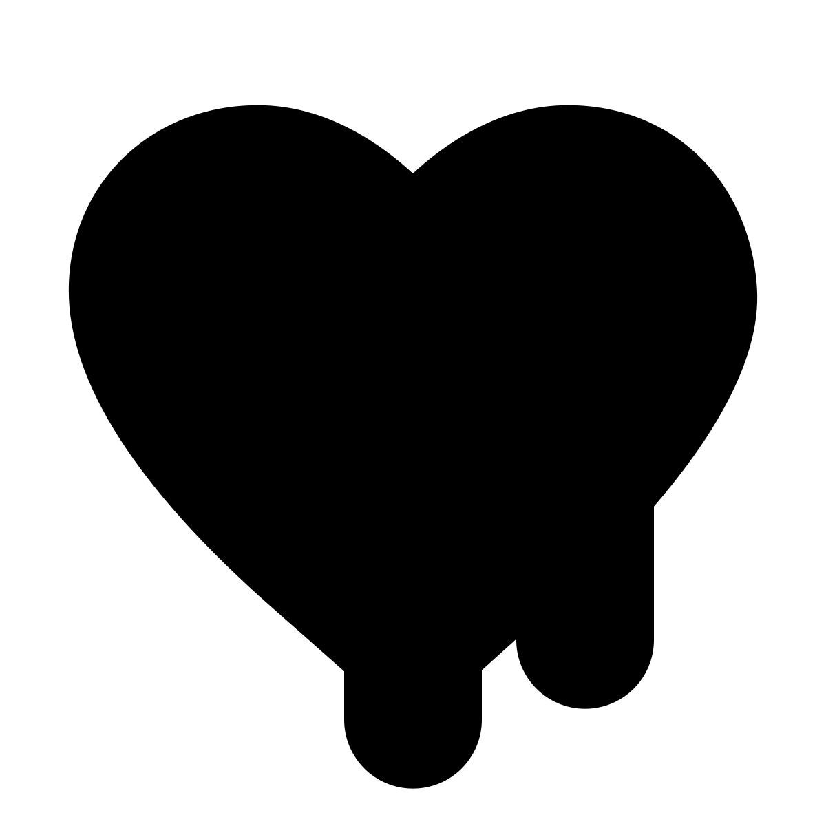 material sharp style schmelzendes herz icon