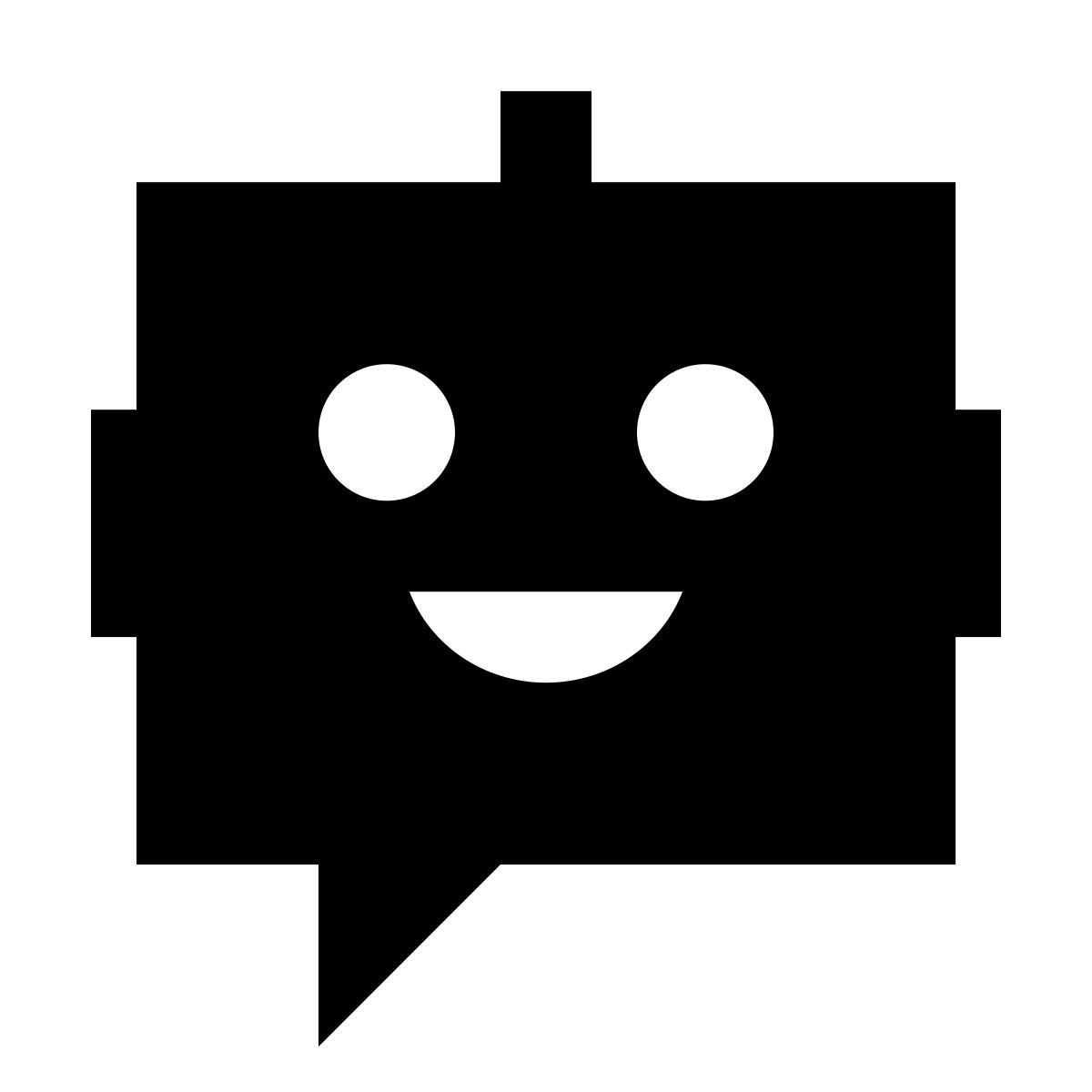 material sharp style 消息机器人 icon