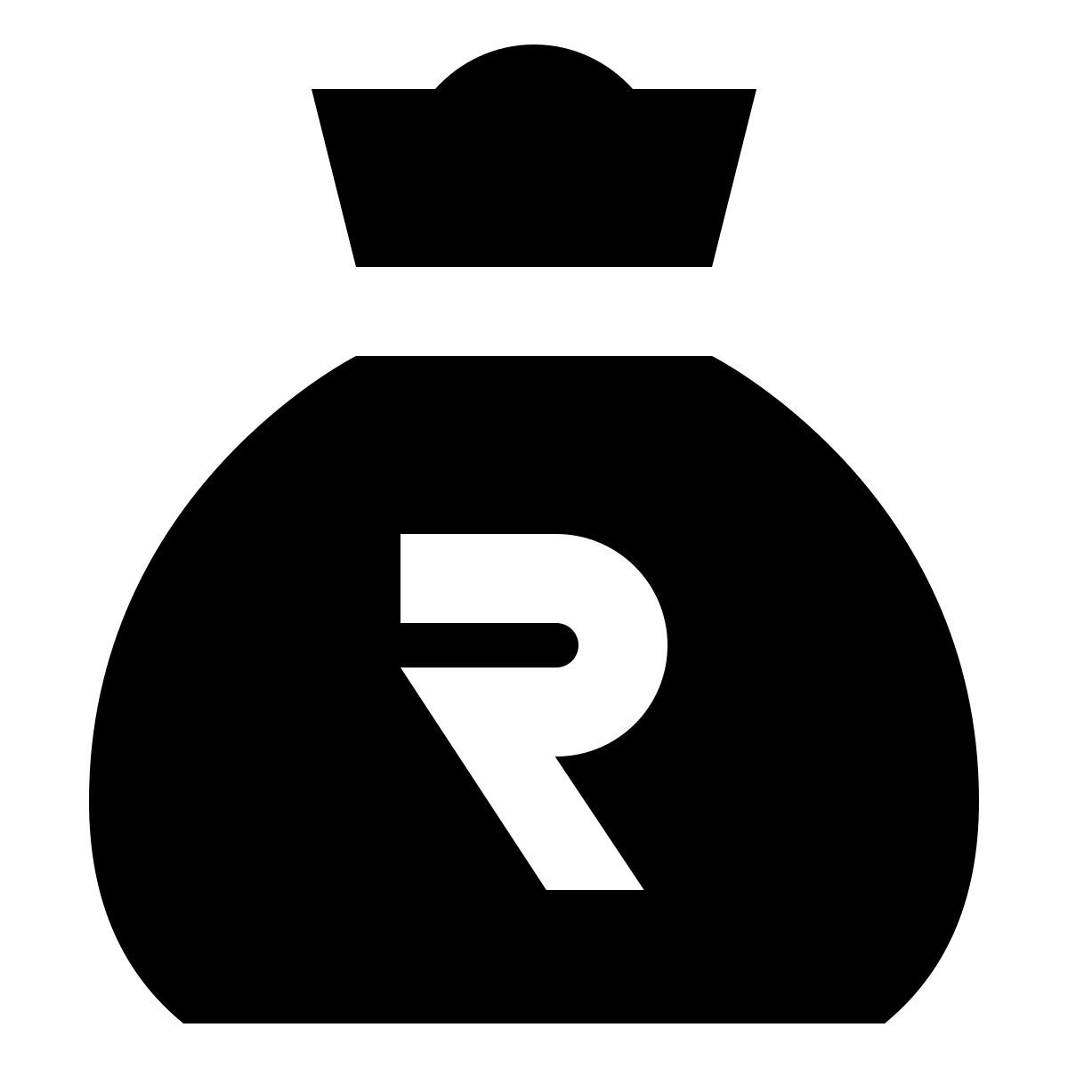 material sharp style rupia do saco de dinheiro icon