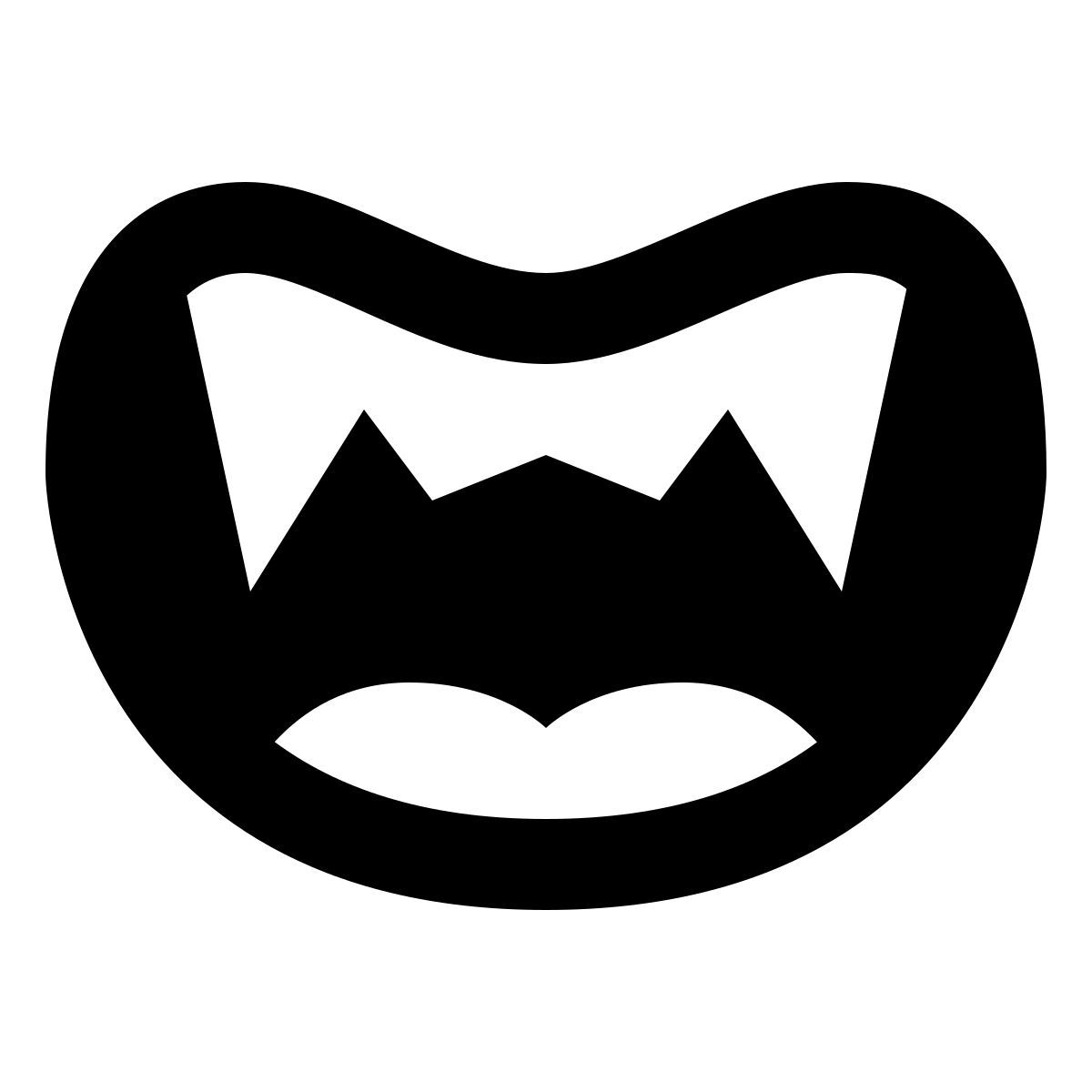 material sharp style monster mouth icon