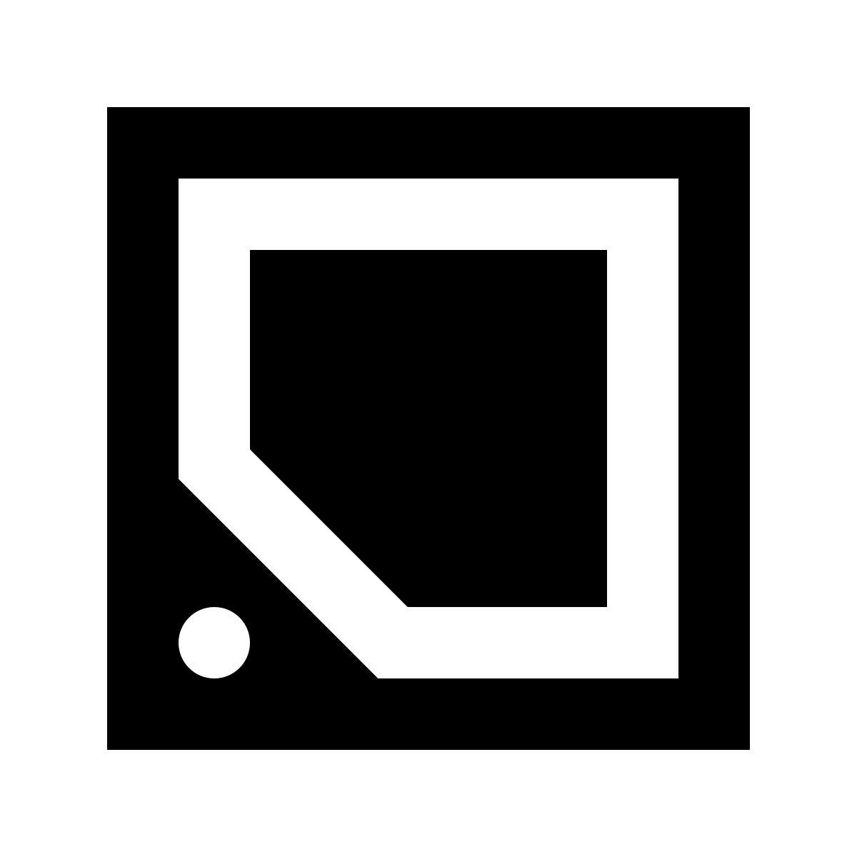 material sharp style etiqueta cuadrada nfc icon