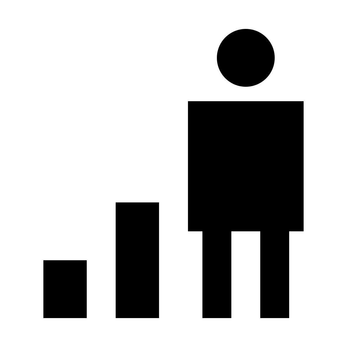 material sharp style crecimiento de persona icon