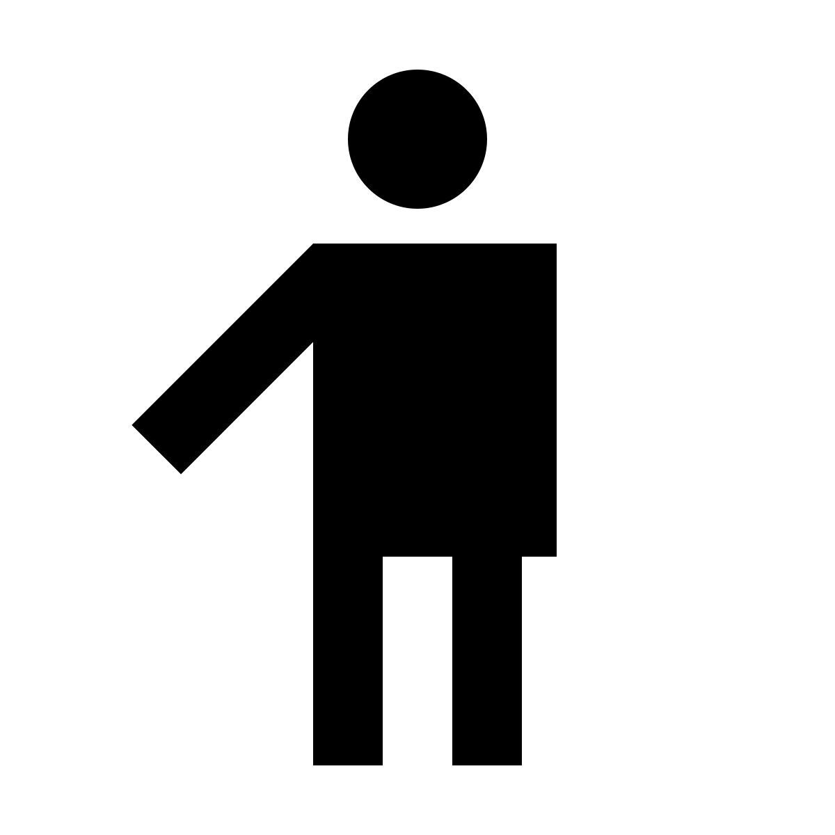 material sharp style personne pointant du doigt icon