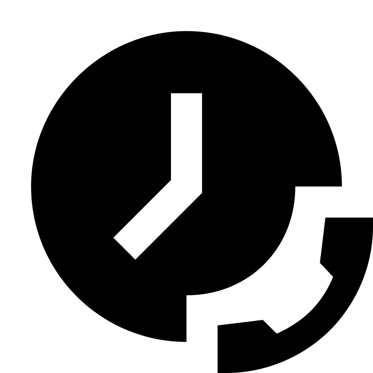 material sharp style 전화 시간 icon