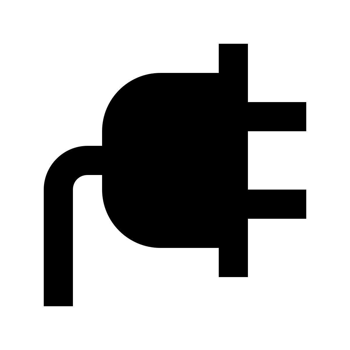 material sharp style enchufe icon