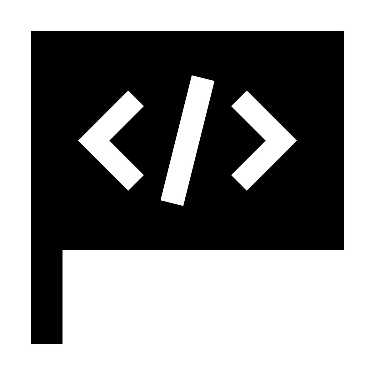 material sharp style bandera de programación icon