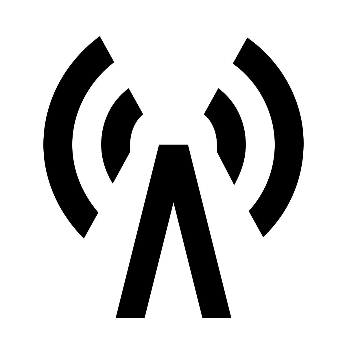 material sharp style torre de radio icon