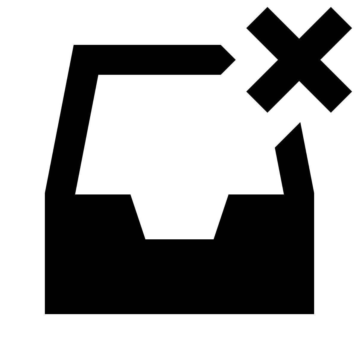 material sharp style aus dem posteingang entfernen icon