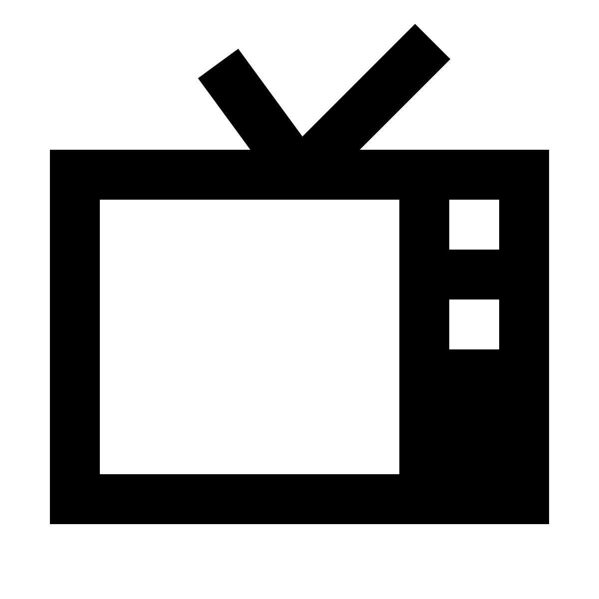 material sharp style retro tv icon