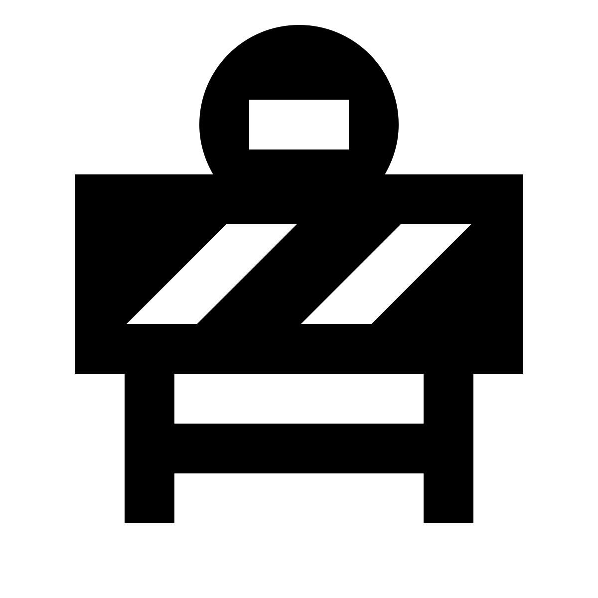 material sharp style straßensperre icon