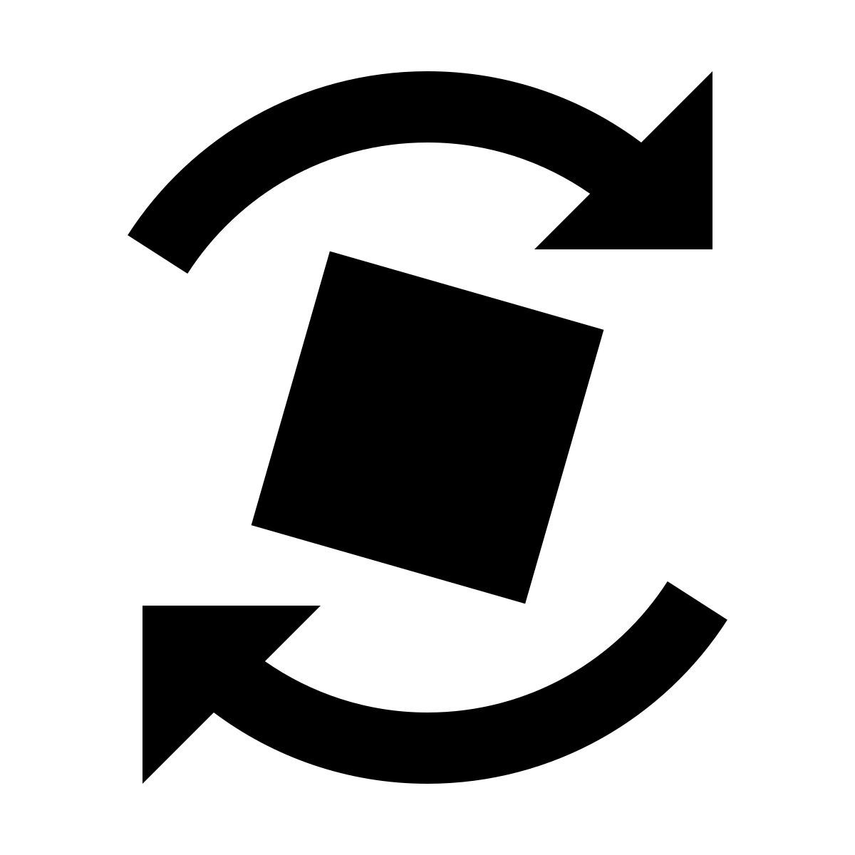 material sharp style rotate clockwise icon