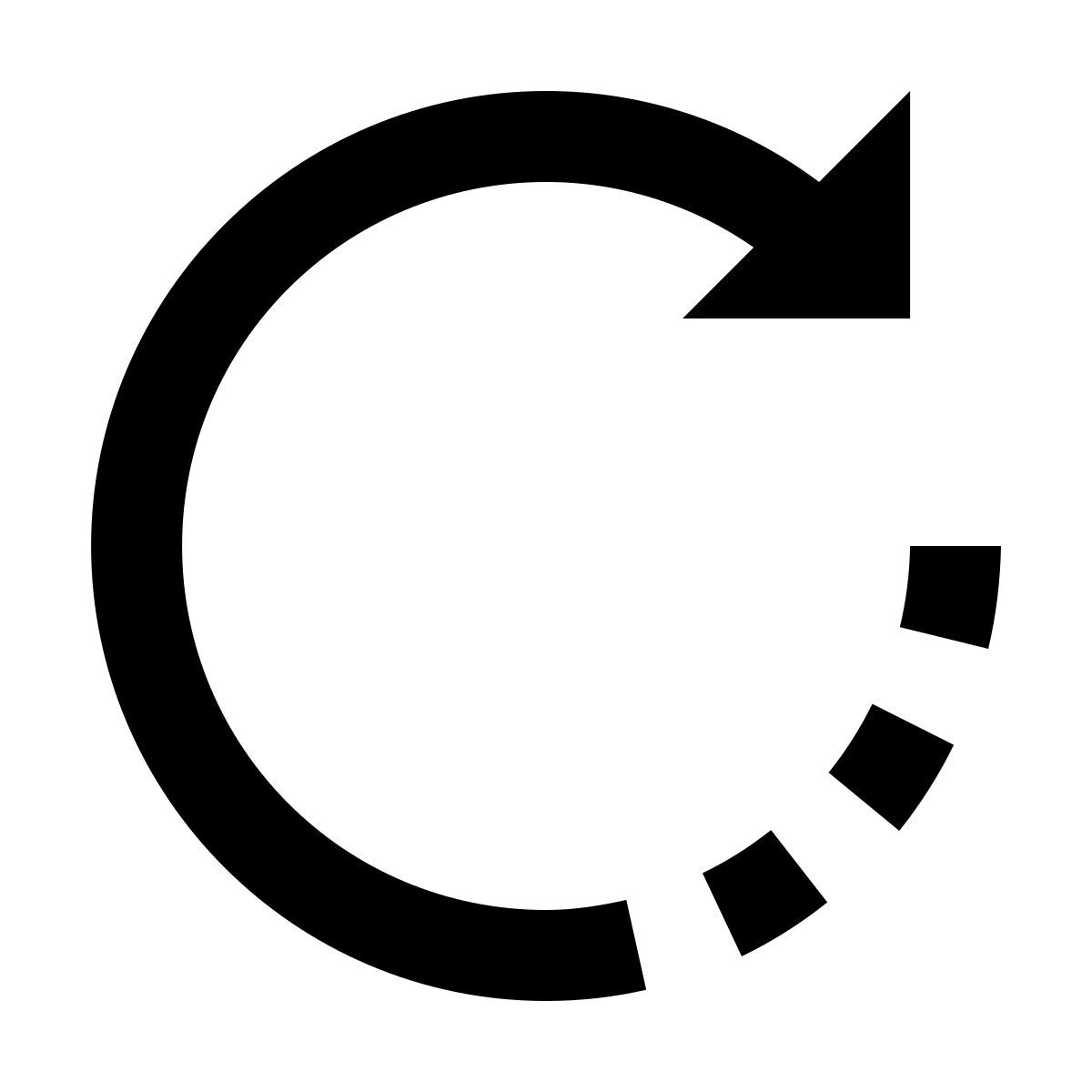 material sharp style gira a la derecha icon