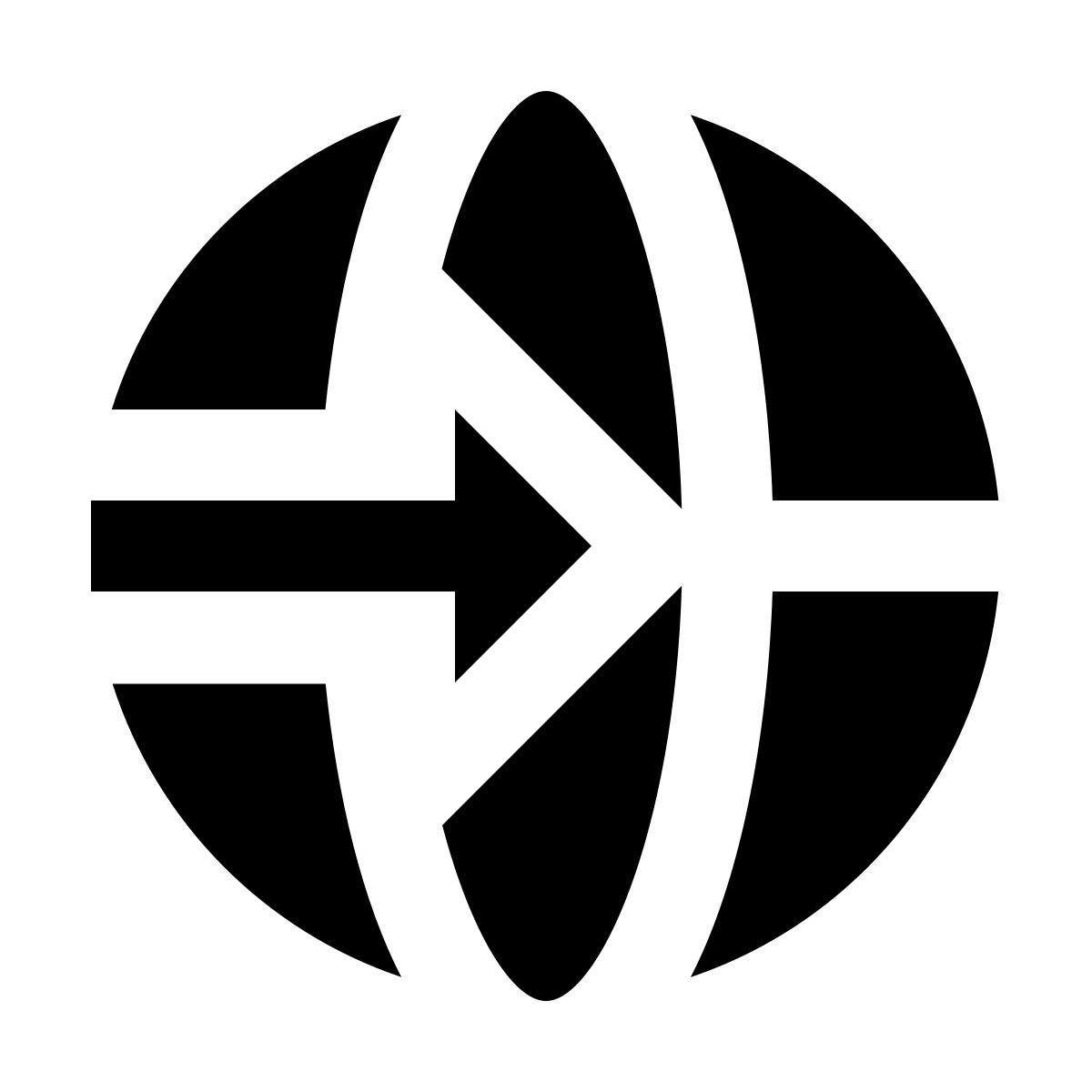 material sharp style rotating globe icon